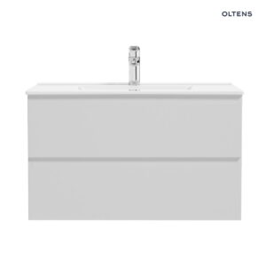 Oltens Vernal zestaw mebli łazienkowych 160 cm z blatem szary mat/dąb 68380700