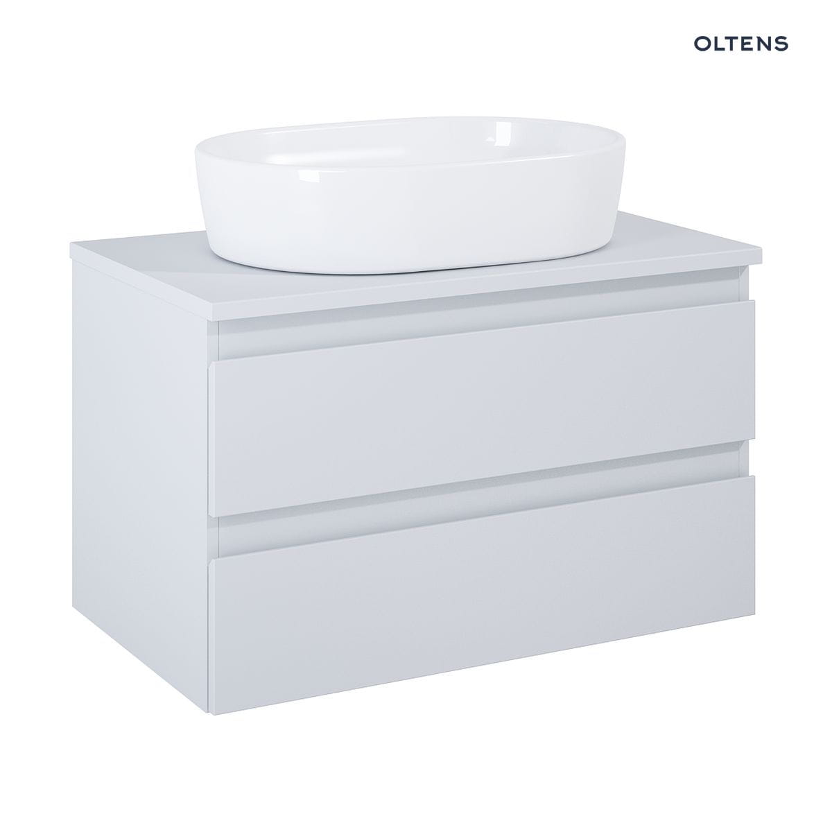 Oltens Vernal szafka 80 cm podumywalkowa wisząca szary mat z blatem 60004700 - obrazek 2