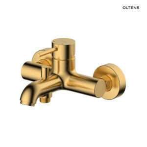 Oltens Molle bateria wannowo-prysznicowa ścienna złoto szczotkowane 34000810