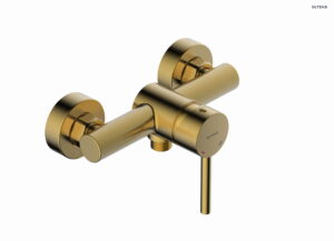 Oltens Molle bateria prysznicowa ścienna złoto szczotkowane 33000810