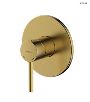 Oltens Molle bateria prysznicowa podtynkowa kompletna złoto szczotkowane 33100810