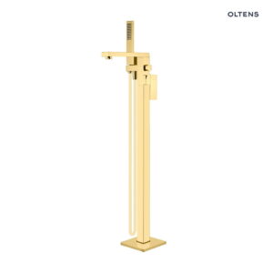 Oltens Gota bateria wannowo-prysznicowa kompletna wolnostojąca złoty połysk 34301800