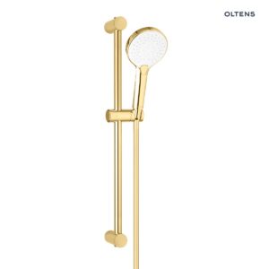 Oltens Driva EasyClick Alling 60 zestaw prysznicowy złoty połysk/biały 36001800