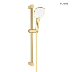 Oltens Driva EasyClick (S) Alling 60 zestaw prysznicowy złoty połysk/biały 36002080