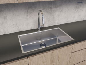 Oltens Stalvask zlewozmywak stalowy 1-komorowy 76x44 cm stal polerowana 71102100