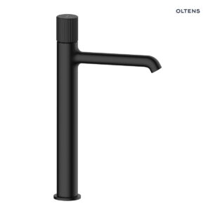 Oltens Hamnes bateria umywalkowa stojąca wysoka czarny mat 32402300