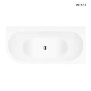 Oltens Hulda wanna wolnostojąca 160x75 cm narożna prawa biały połysk 11002000