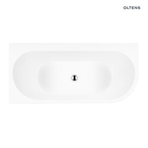 Oltens Hulda wanna wolnostojąca 160x75 cm narożna lewa biały połysk 11003000