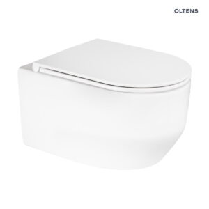 Oltens Holsted miska WC wisząca PureRim z powłoką SmartClean biała 42516000