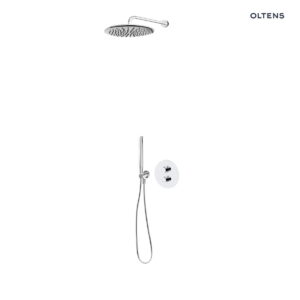 Zestaw Oltens Katla bateria podtynkowa termostatyczna z deszczownicą 30 cm Sondera i kompletem prysznicowym Ume chrom 36608100