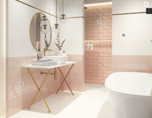 PARADYŻ Fiori Coral Ściana 30x60 gatunek I